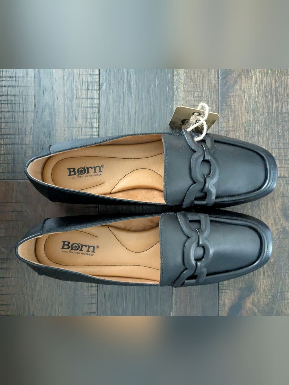Born Women's Black Leather Slip-On Loafers